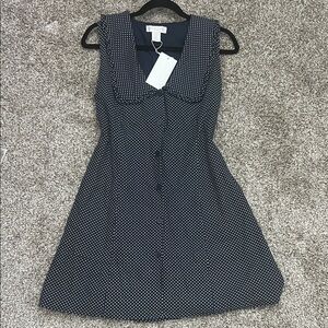 Caroline Constas Sleeveless Polka Dot Dress